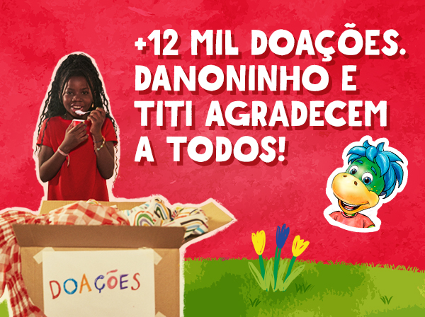 Banner agradecimento doações Danoninho