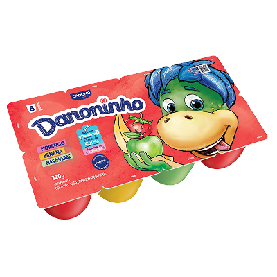Petit Suisse Danoninho Morango, Banana e Maçã Verde 320g Petit Suisse Danoninho Morango, Banana e Maçã Verde 320g