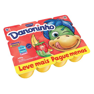 Petit Suisse Danoninho Morango e Banana 480g Petit Suisse Danoninho Morango e Banana 480g