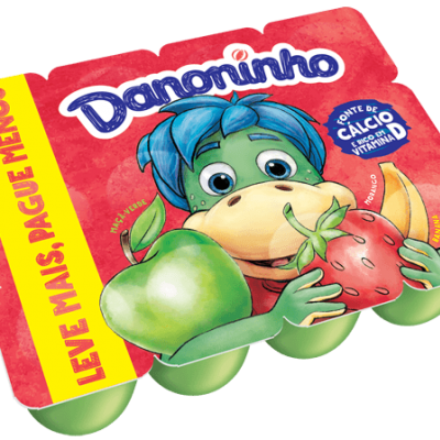 Petit Suisse Danoninho Morango, Banana e Maçã Verde 480g